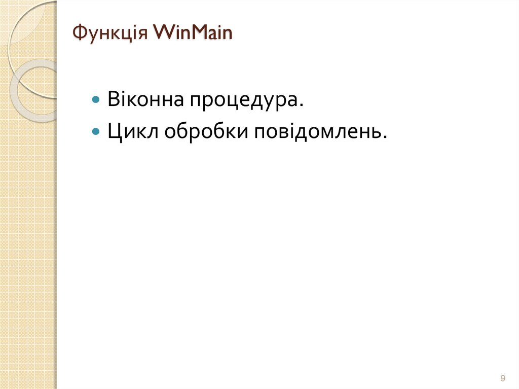 Функція WinMain