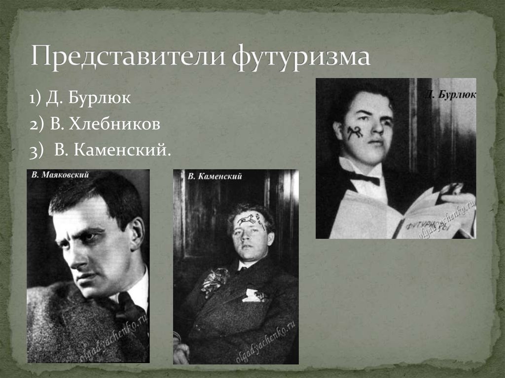 Русский футуризм представители. Представители футуризма в литературе 20 века. Футуристы в литературе 20 века в России. Представители футуризма 20 века в России.