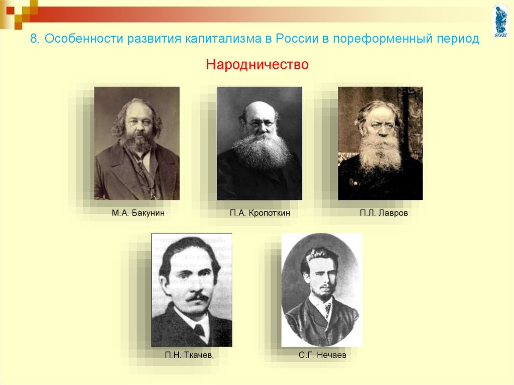 Лидеры народничества. М.А. Бакунин, п.н. Ткачев, п.л. Лавров. Лавров Ткачев движение в 19 веке. Бакунин, Лавров, Ткачев, Кропоткин. Бакунин Лавров Ткачев Герцен.