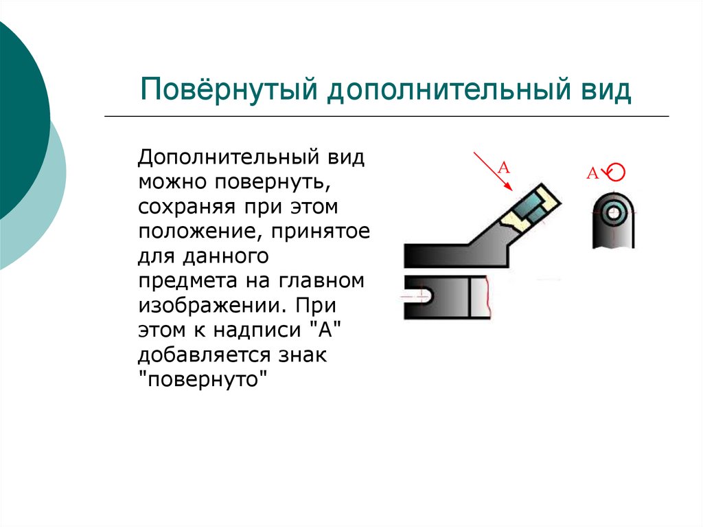 Перевернутый вид на чертеже