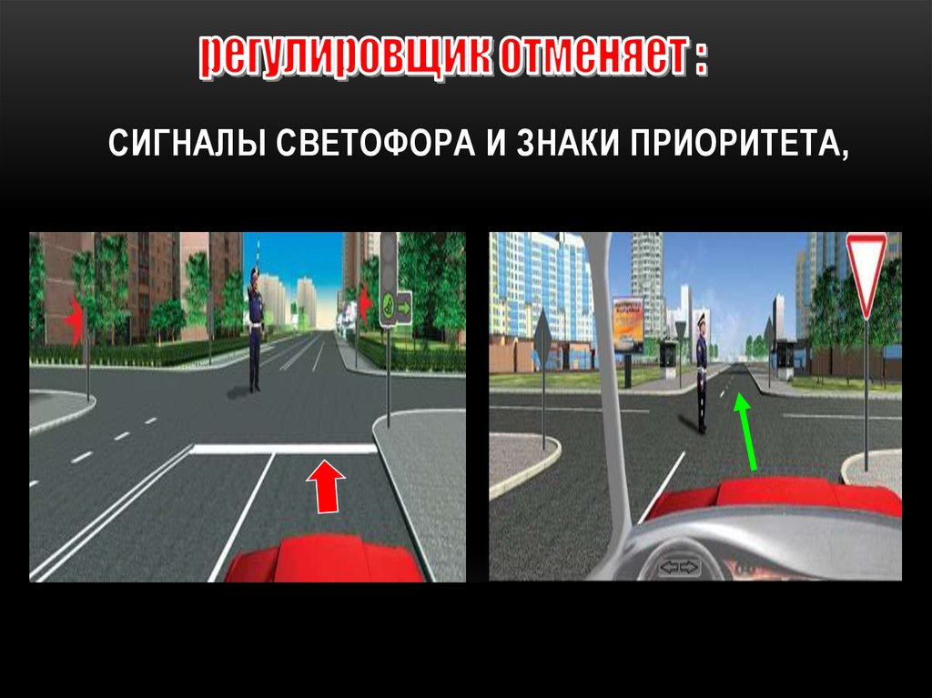 Видео урок перекрестки. Сигналы светофора. Светофор отменяет знаки приоритета. Сигналы светофора и регулировщика. Регулировщик отменяет знаки приоритета.