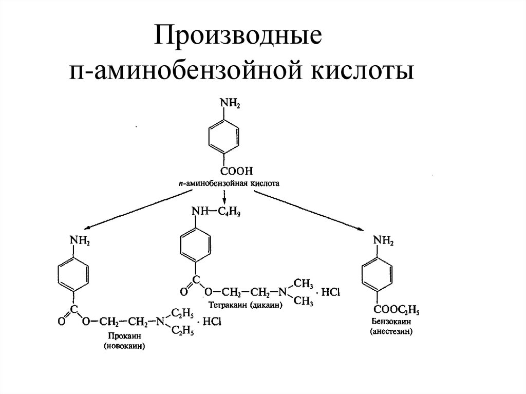 Мета взаимодействие. Производные аминобензойной кислоты. Производные п-аминобензойной кислоты. Парааминобензойная кислота и ее производные формулы. Производные 2-аминобензойной кислоты.