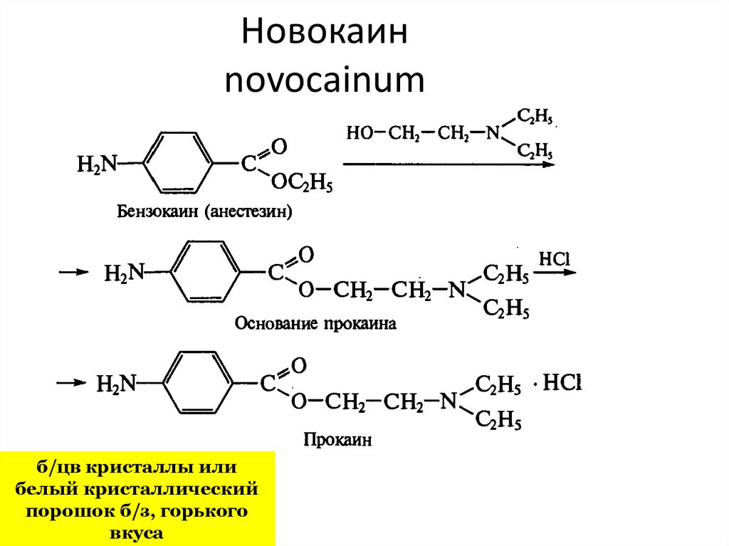 Общий метод количественного определения новокаина и анестезина. Формула анестезина и новокаина. Новокаин получение реакции. Синтез анестезина и новокаина. Новокаин реакция образования основания Шиффа.