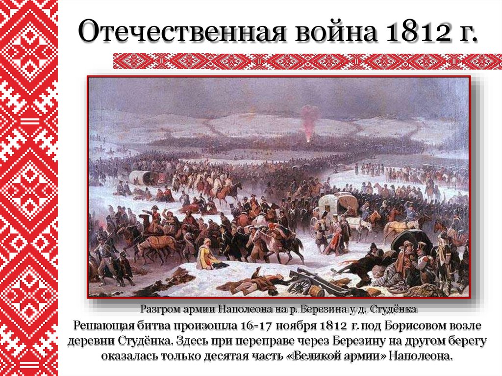 Карта беларуси 1812 год