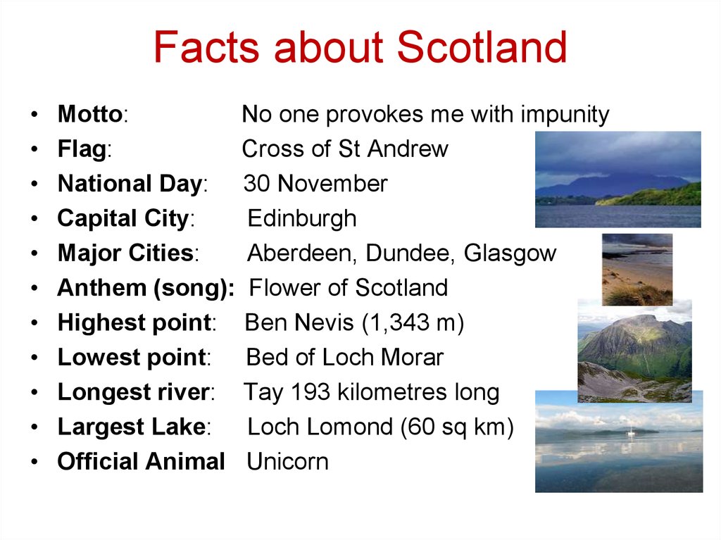 Scotland. Edinburgh - online presentation