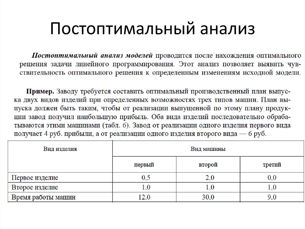 Модели оптимальных решений