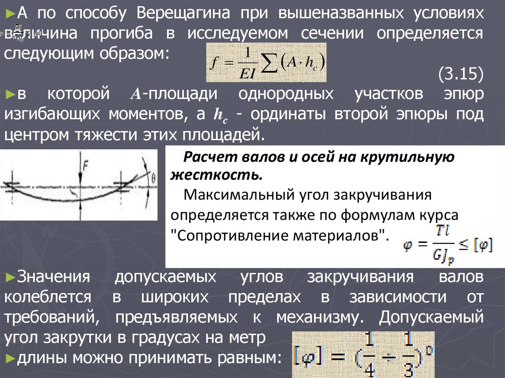 Расчет на жесткость