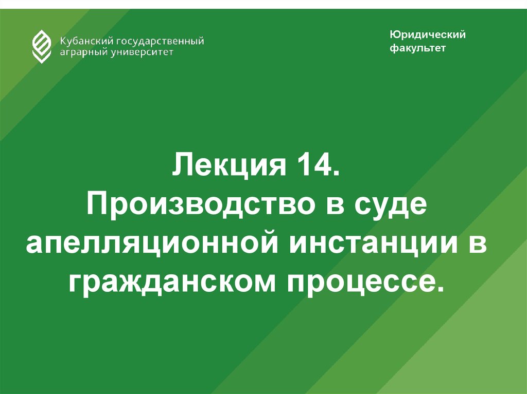 Производство в суде апелляционной инстанции в гражданском процессе презентация