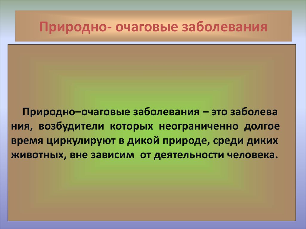 Природно очаговые заболевания презентация