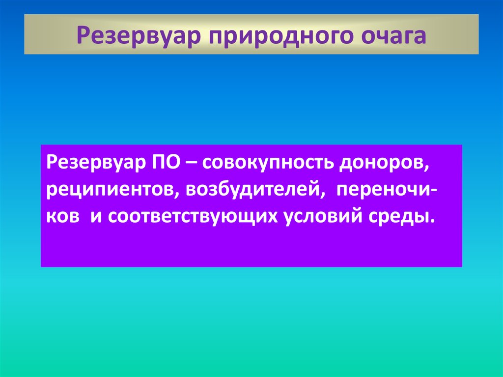 Примеры природных очагов