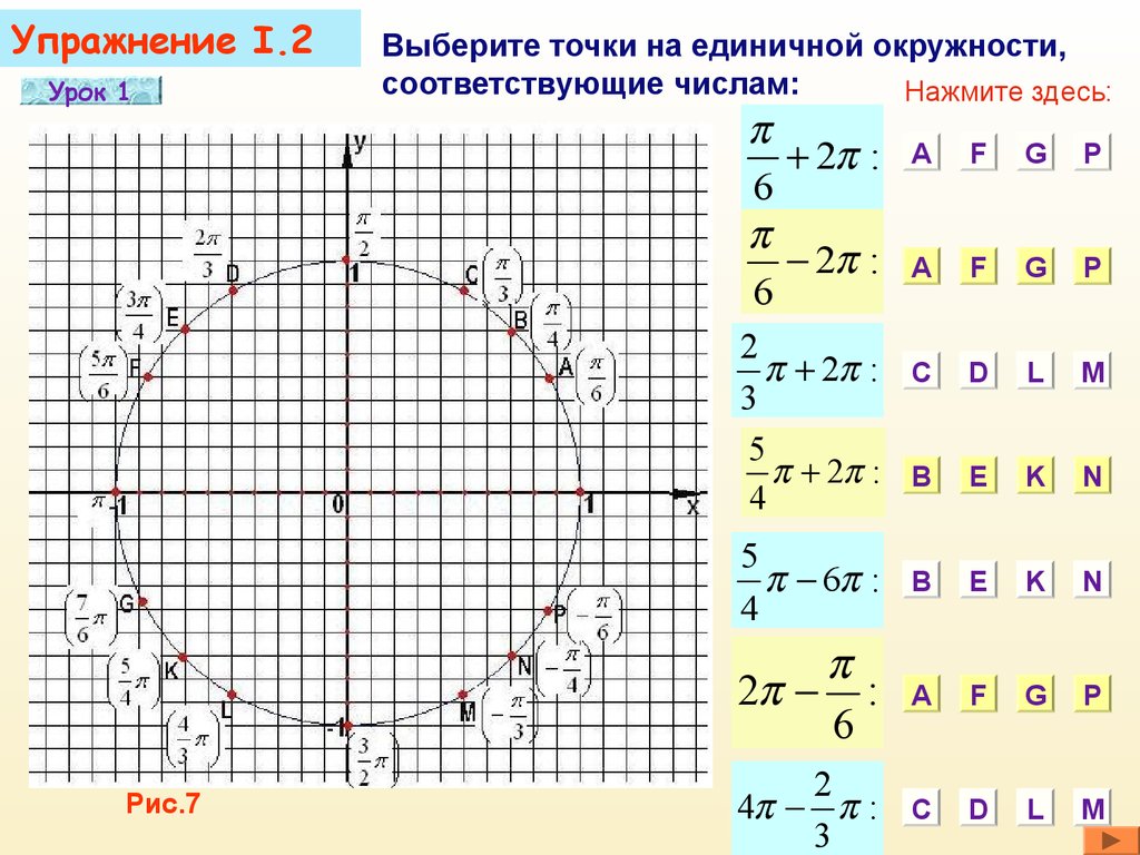 В какой четверти находится точка p. Точки на единичной окружности. Числовая единичная окружность. Координаты точек на единичной окружности. Числовая окружность тригонометрия.