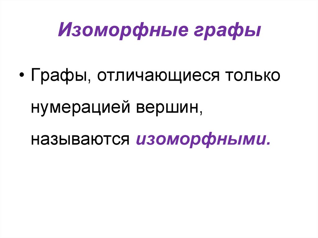 Изоморфные графы