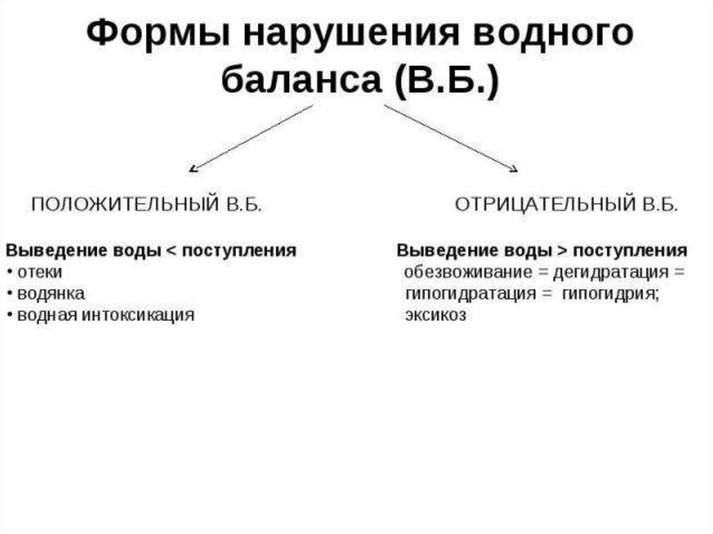 Презентация на тему нарушение водного обмена