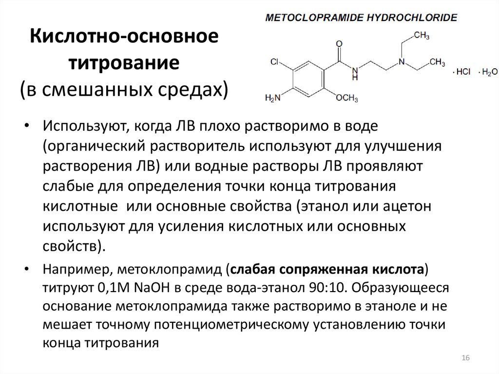 Кислотно основное титрование презентация