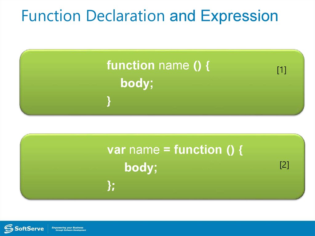 Function Declaration and Expression