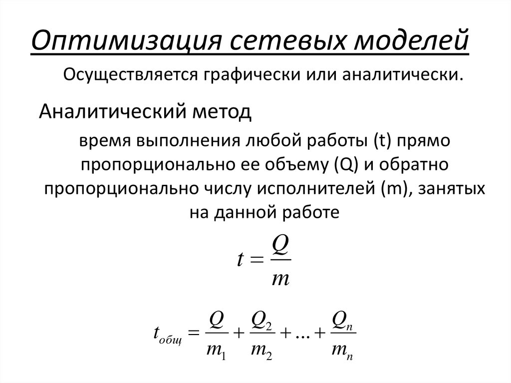 Оптимизация модели