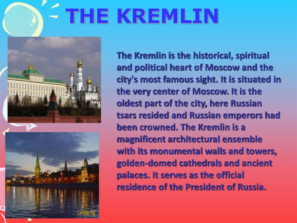 The kremlin has been. Кремль на английском языке. Достопримечательности Москвы на англ. Презентация по английскому языку достопримечательности Москвы. Московский Кремль на английском языке.