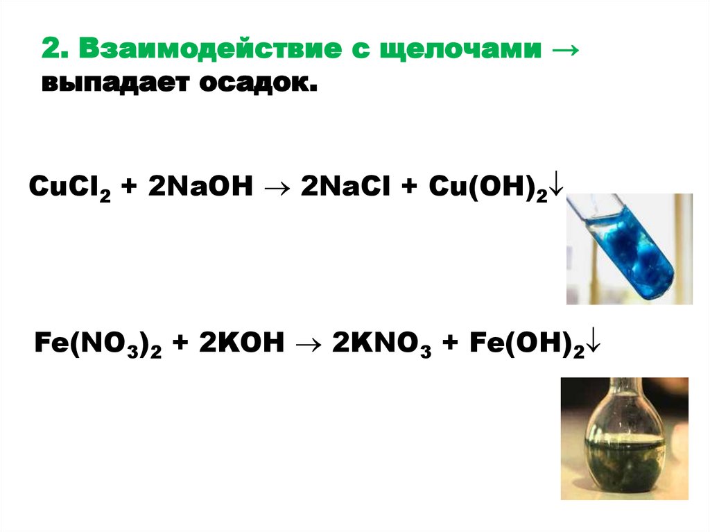 Fe no3 2 cu продукты взаимодействия. Взаимодействие солей с щелочами. Выпадение осадка в химии. Взаимодействие щелочей с солями. Выпадение в осадок в химии.