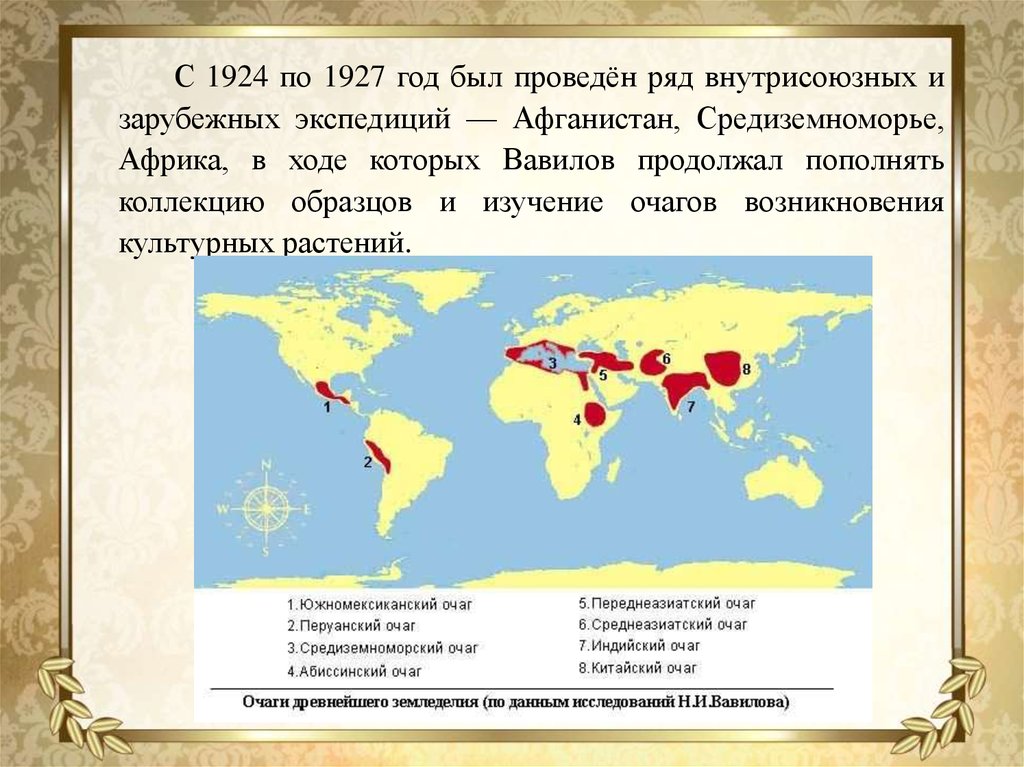 Кто руководил экспедицией которая с 1926 по 1927 в африке собрала 6000 образцов культурных растений