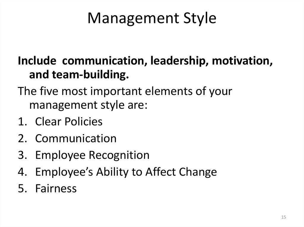 Management Style