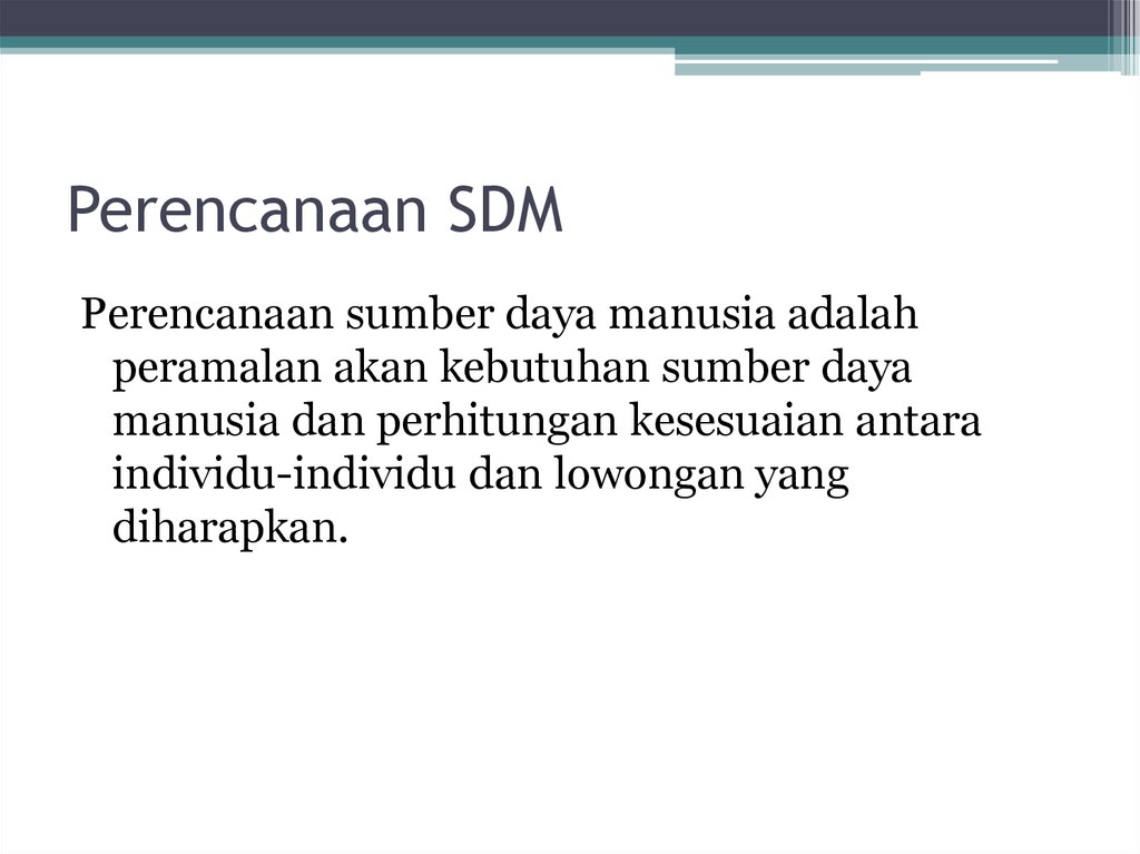 Perencanaan SDM