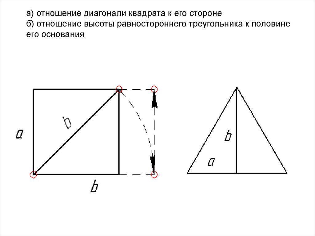 Диагональ 22 треугольника. Диагональ в триугольник. Как найти диагональ треугольника. Отношение стороны квадрата к диагонали. Связь диагонали и стороны квадрата.