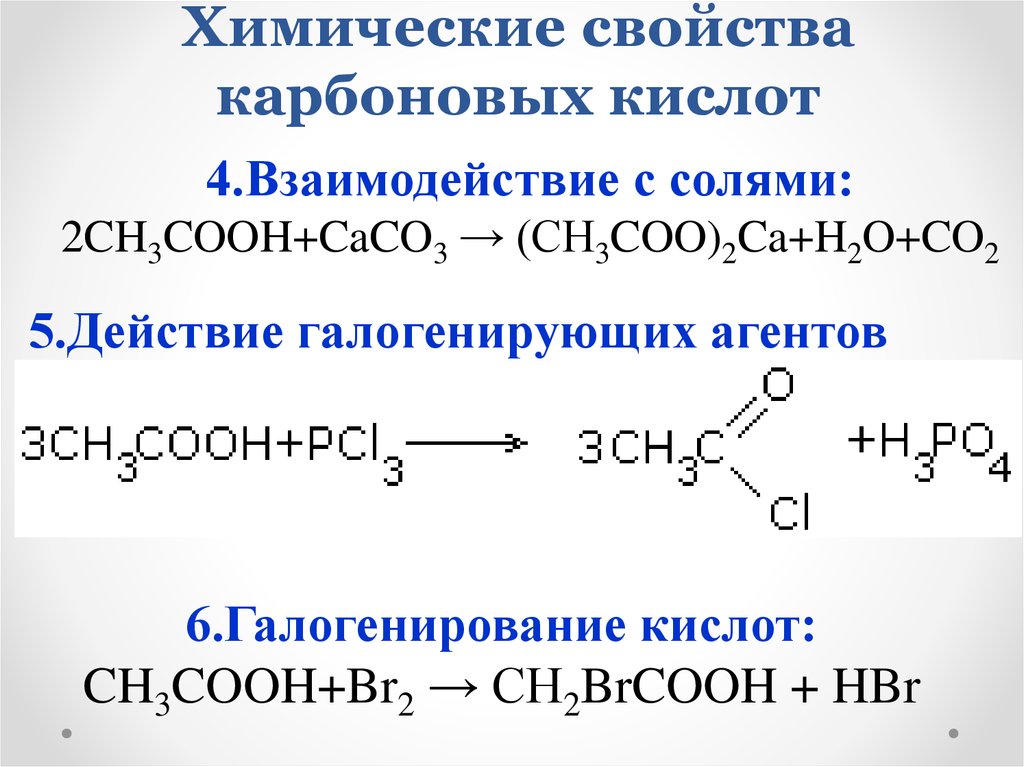 Карбоновые кислоты с медью