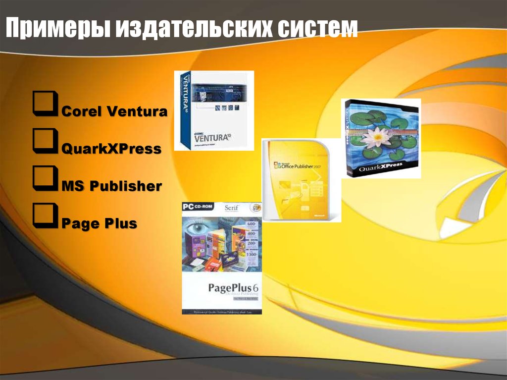 Возможности настольных издательских систем презентация