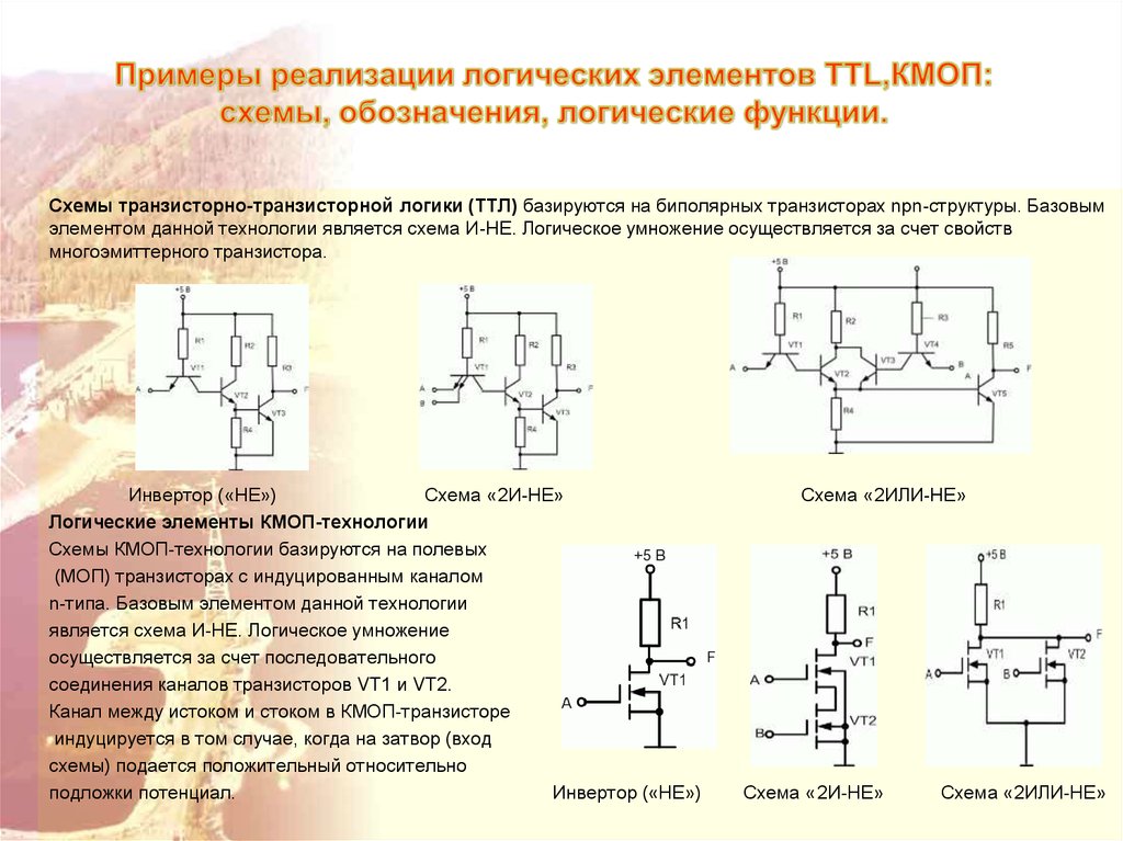 Ттл логика схемы и характеристики