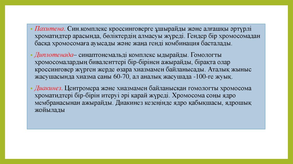 Синукомплекс. Пахитена термин. Комплекс у син.