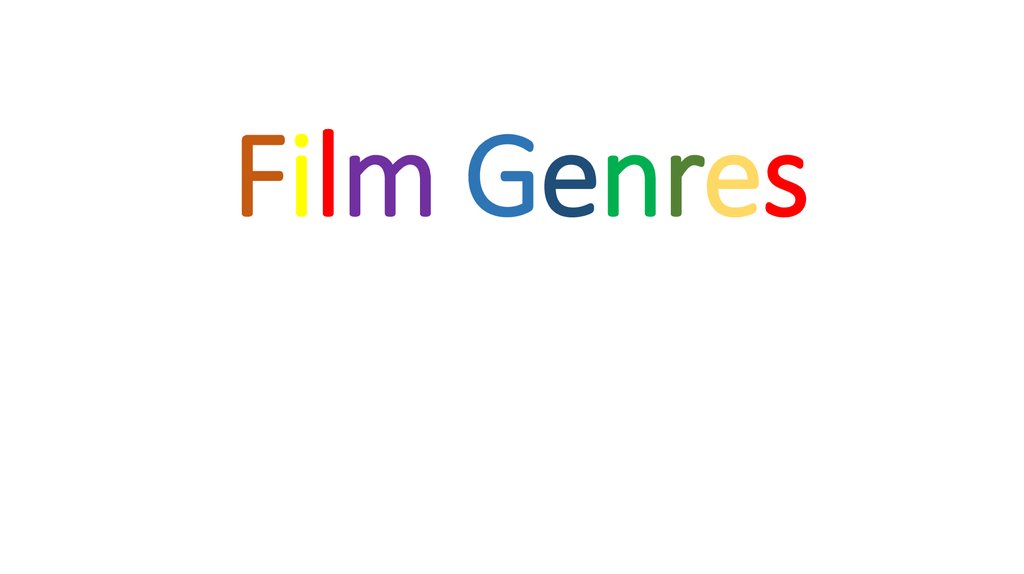 Film genres презентация