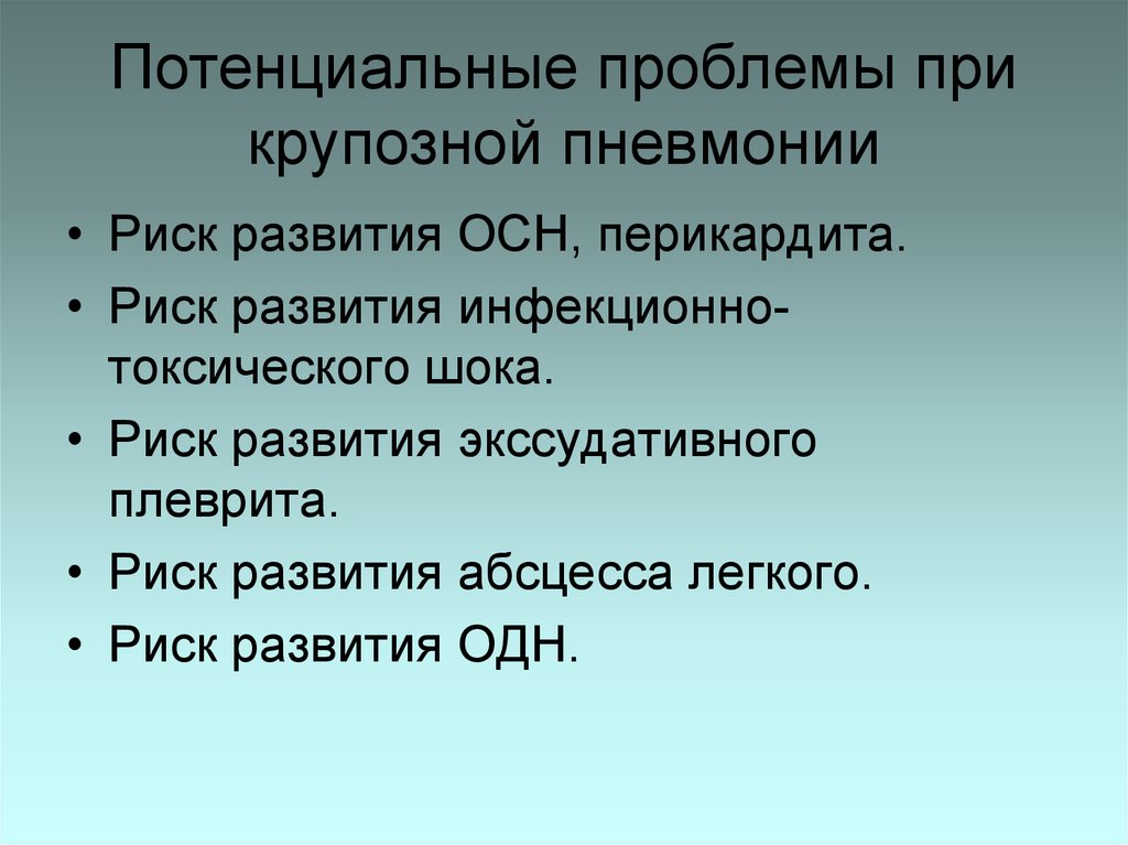 План сестринского ухода бронхит