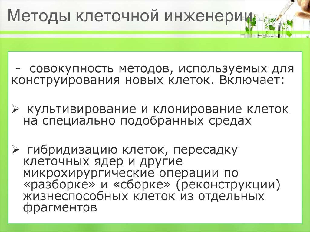 Методы клетки