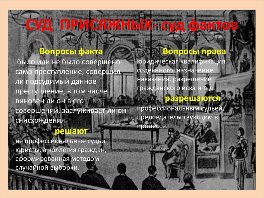 Как вавилонские судьи решали. Вопросы факта и права. Интересные судебные факты. Присяжные заседатели по реформе 1864 г. выносили вердикт:. Преступление и наказание суд присяжных.