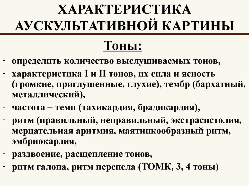 Аускультативная картина