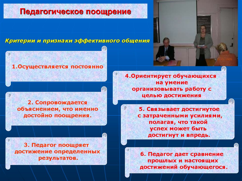 Техника педагога. Критерии продуктивного педагогического общения. Педагогическое поощрение. Поощрения в педагогического общения. Критерии общения педагога.