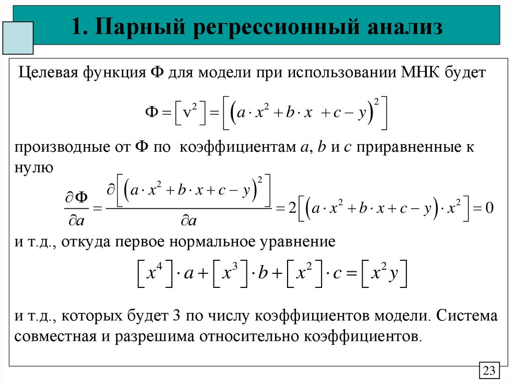 Регрессионный анализ