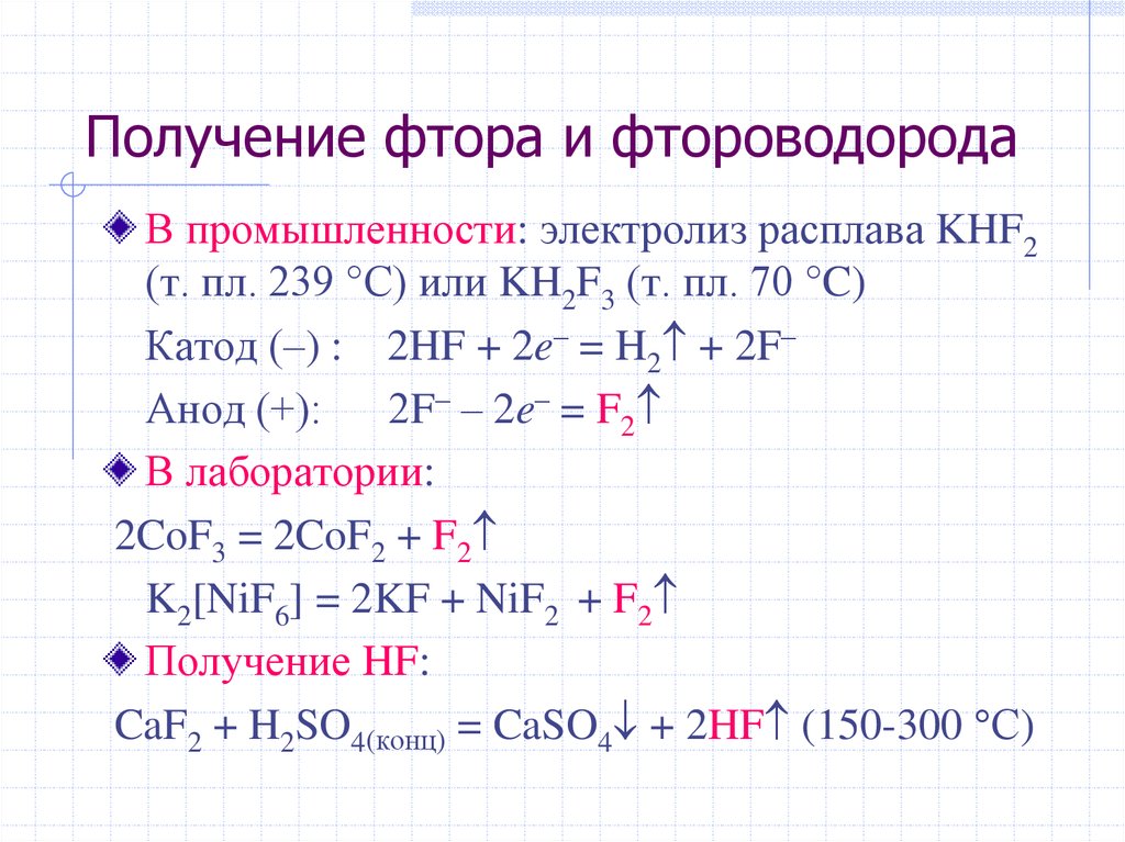 Схема строения фтороводорода