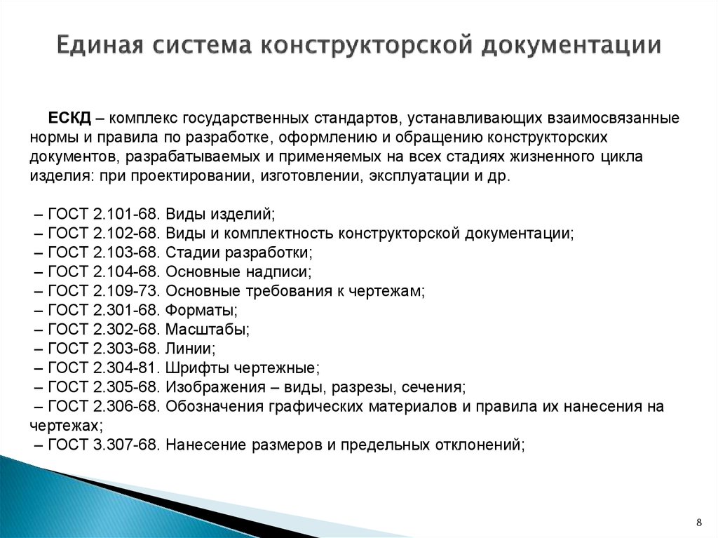 Кд это. Единая система конструкторской документации. Единая система конструкторской документации ЕСКД. Требование стандартов ЕСКД. Перечень рабочей конструкторской документации по ГОСТУ.