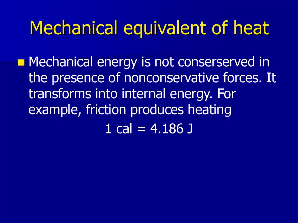 Mechanical equivalent of heat