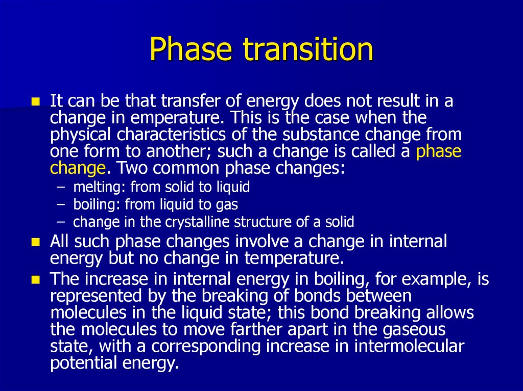 Phase transition