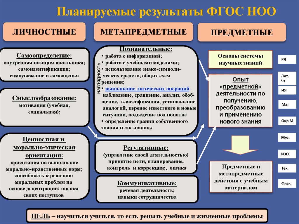 Планируемые результаты проекта предметные