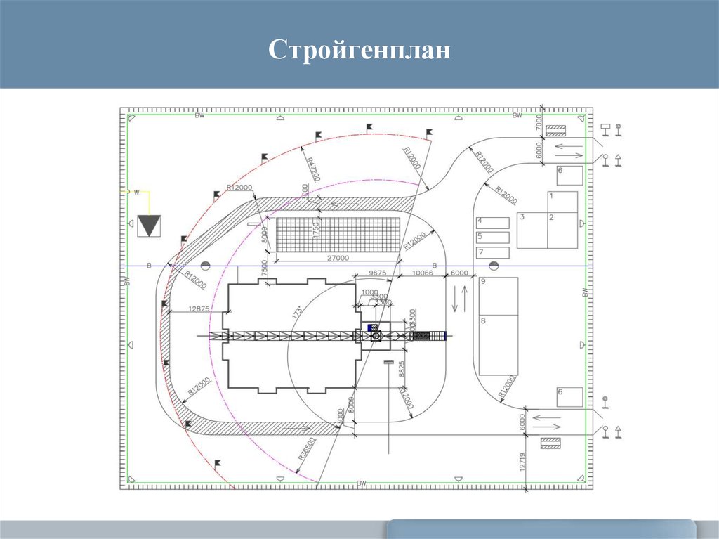 Строительный генеральный план автокад