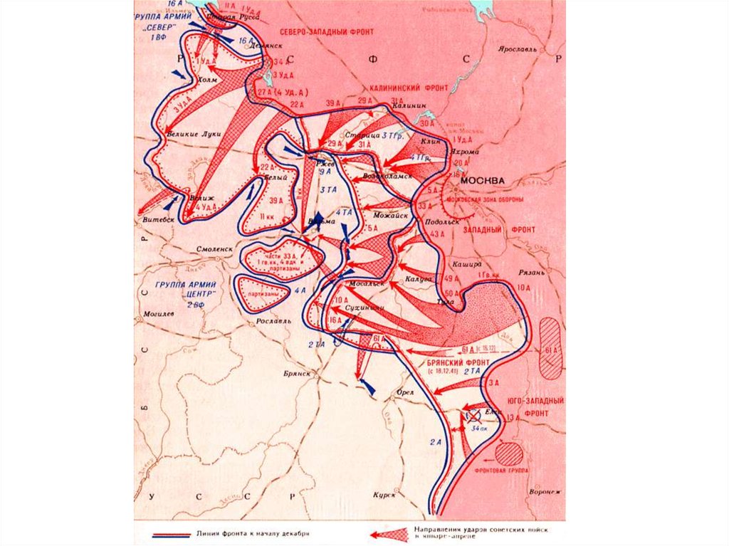 Контрнаступление красной армии на западном фронте