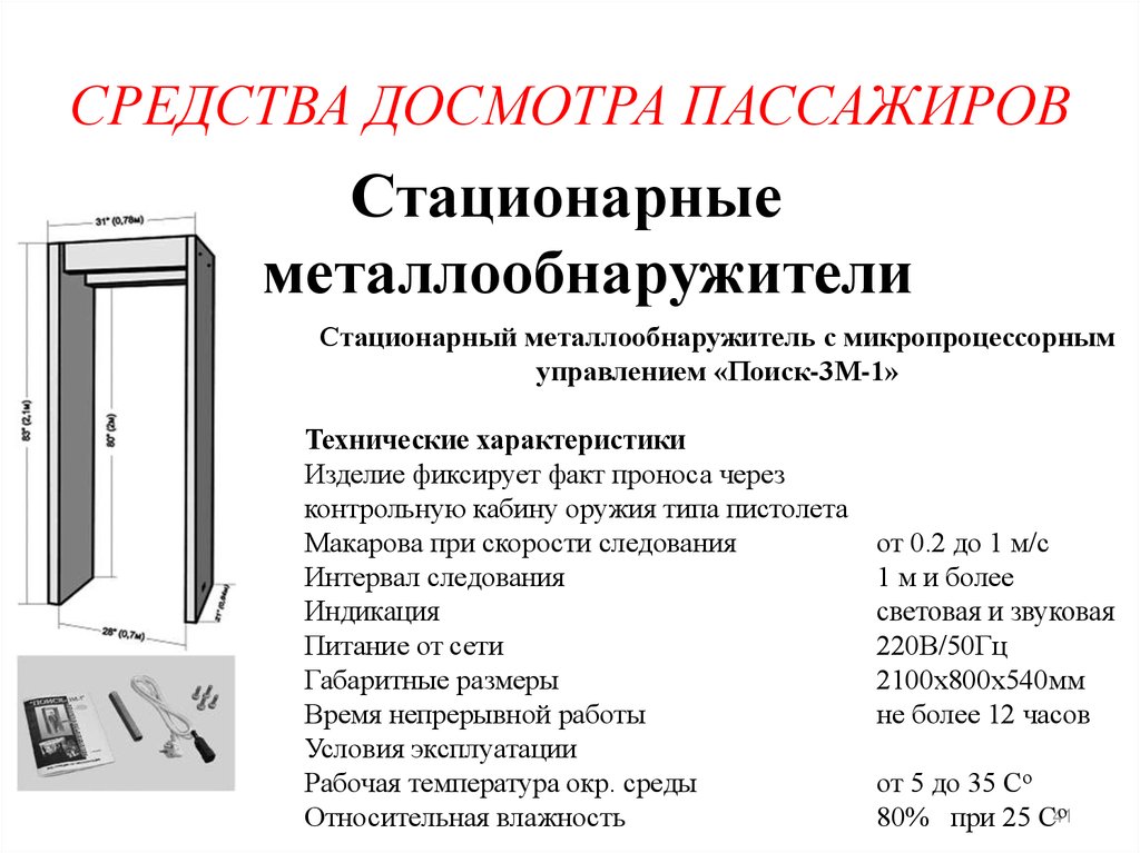 Технические средства досмотра презентация