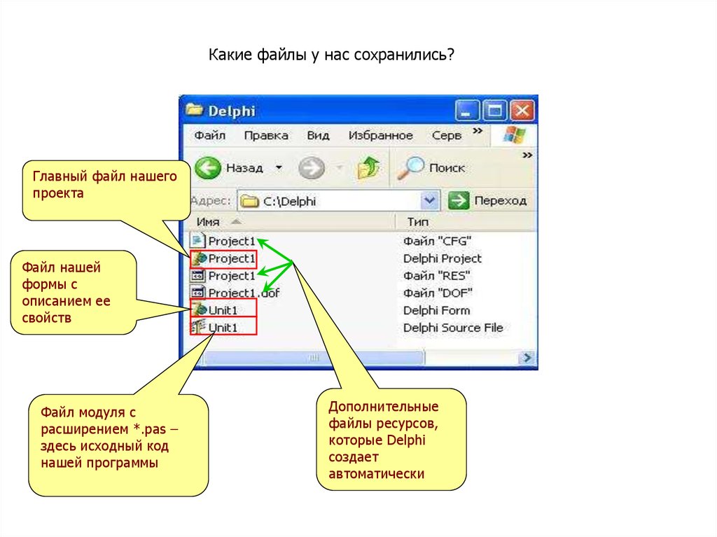 В каком файле хранится. DELPHI язык программирования презентация. Файл формы Делфи. Файл исходного кода. Frm расширение.