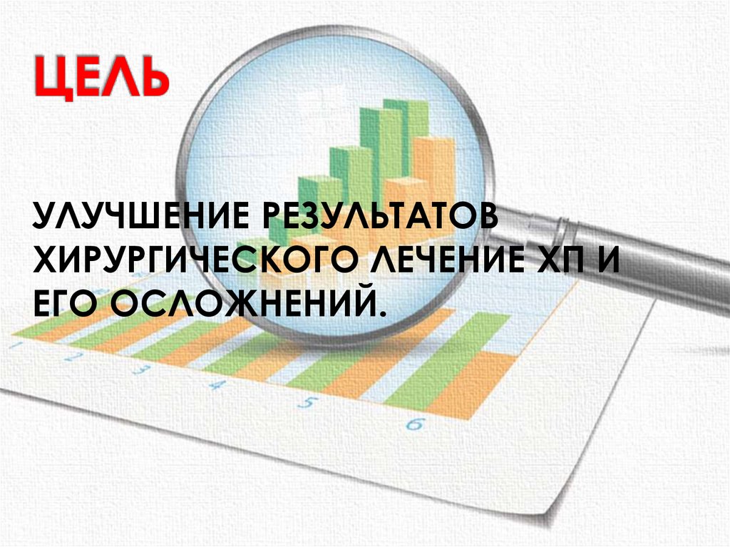 Цель Улучшение результатов хирургического лечение ХП и его осложнений.