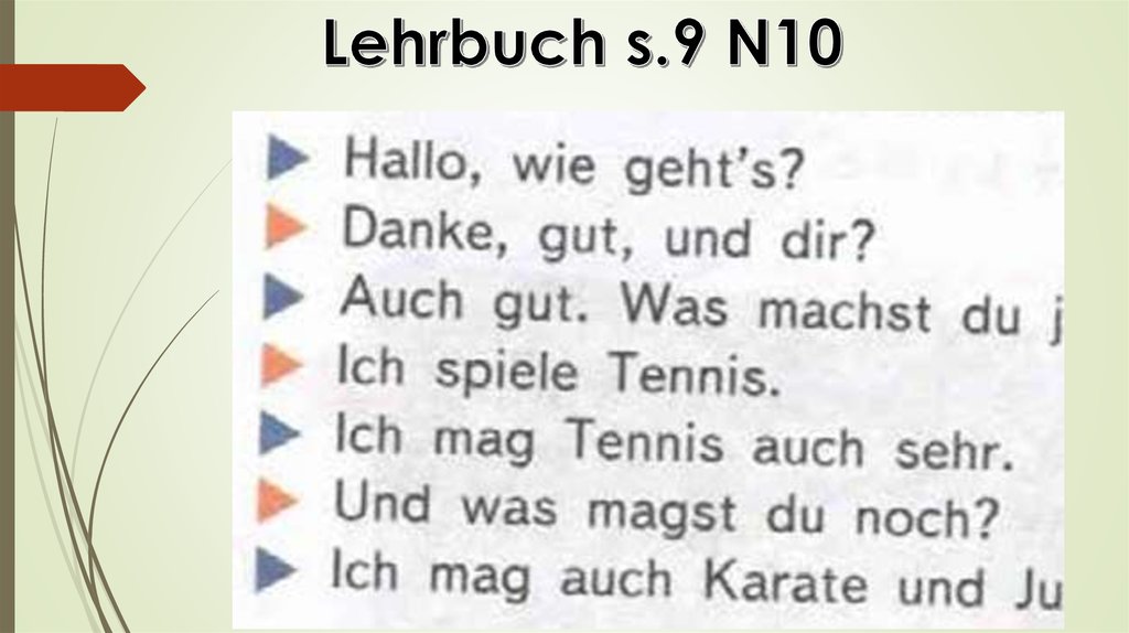 Was ich mag. Deutschunterricht презентация. Диалог на немецком. Диалог по немецкому языку. Диалог по немецкому языку Hallo.