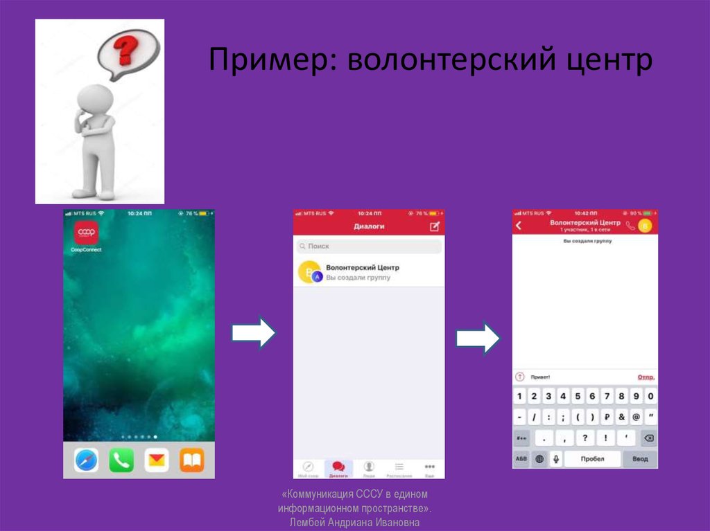 Пример: волонтерский центр
