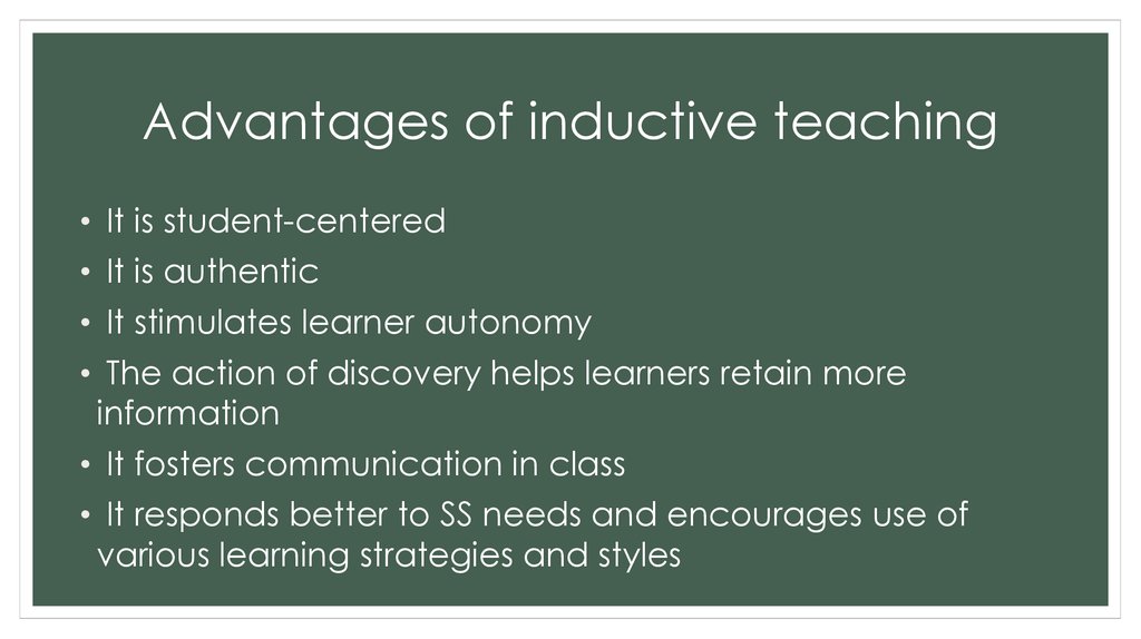 inductive teaching advantages ppt